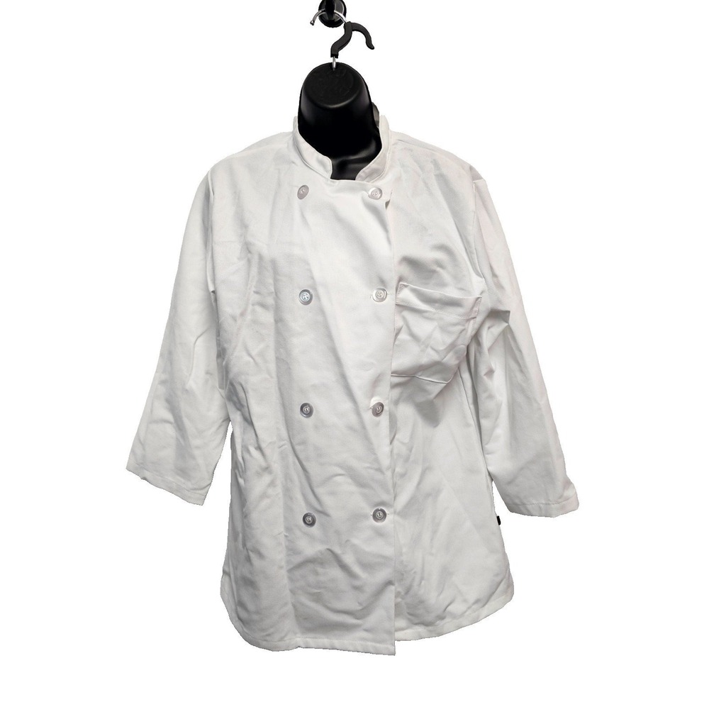 New Chef Designs Red Kap Men's 3/4 Sleeve Chef Coat‎ Medium Kitchen or Costume